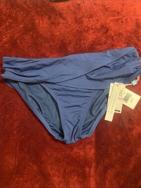 Bleu Rod Beattie Fold-Over Bikini Bottom in Navy Blue